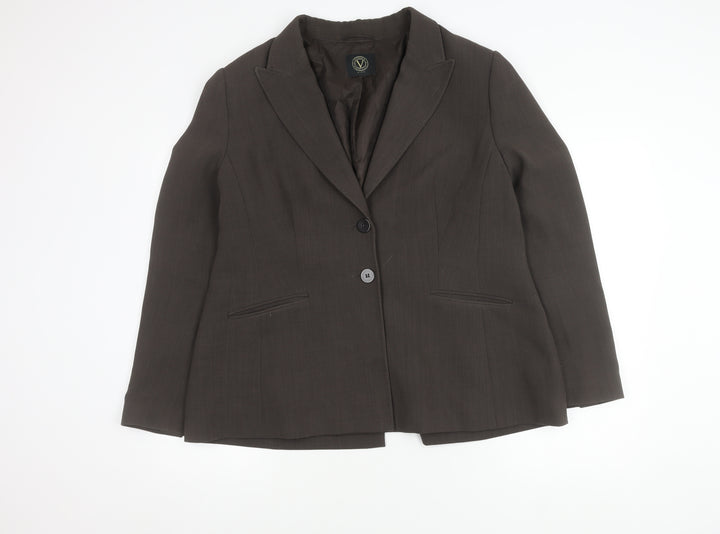 Viyella Women's Brown Blazer UK 18 Regular Fit