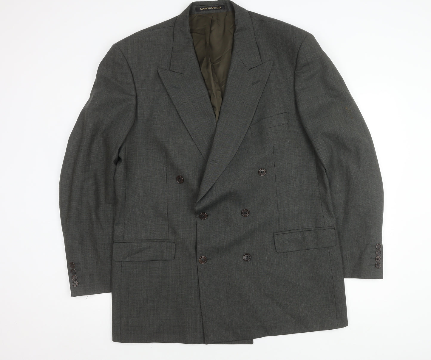 Marks and Spencer Men's Green 44 Long Wool Blazer