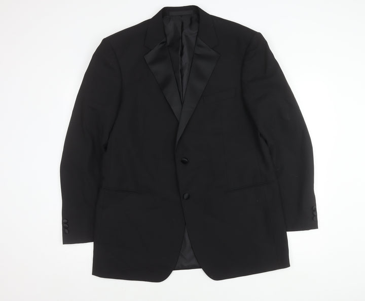 Marks and Spencer Men's Black Long Suit Jacket 42L