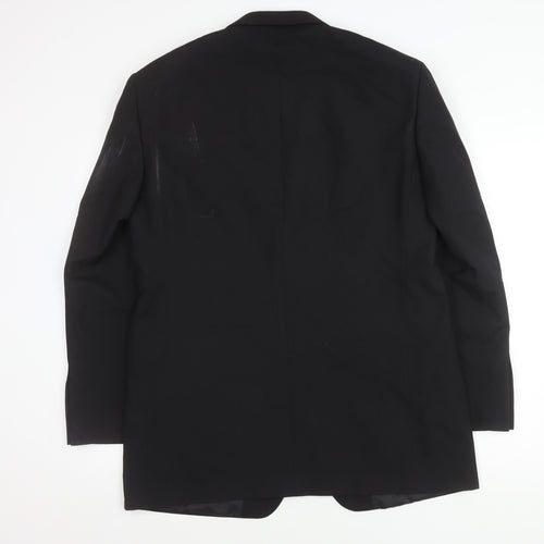 Marks and Spencer Men's Black Long Suit Jacket 42L