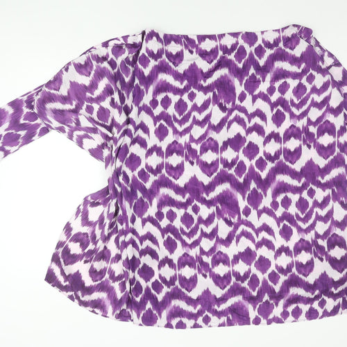 JD Williams Women's Purple Geometric Top Size 18