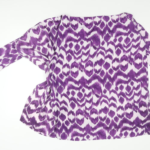 JD Williams Women's Purple Geometric Top Size 18