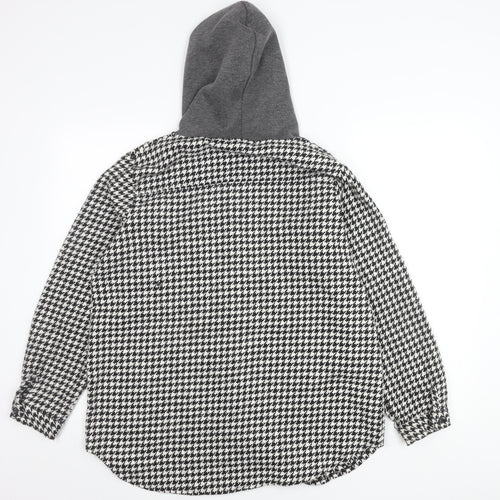 Tarzz Women's Black White Hooded Jacket Size 14