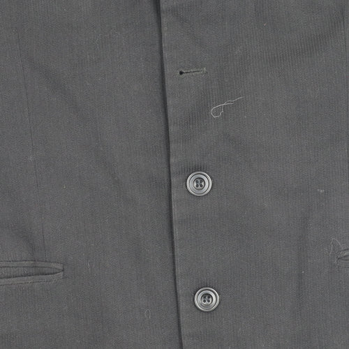 Vittoria Men's Black Blazer, 40 S, Wool Blend, Formal