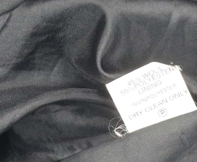 Vittoria Men's Black Blazer, 40 S, Wool Blend, Formal