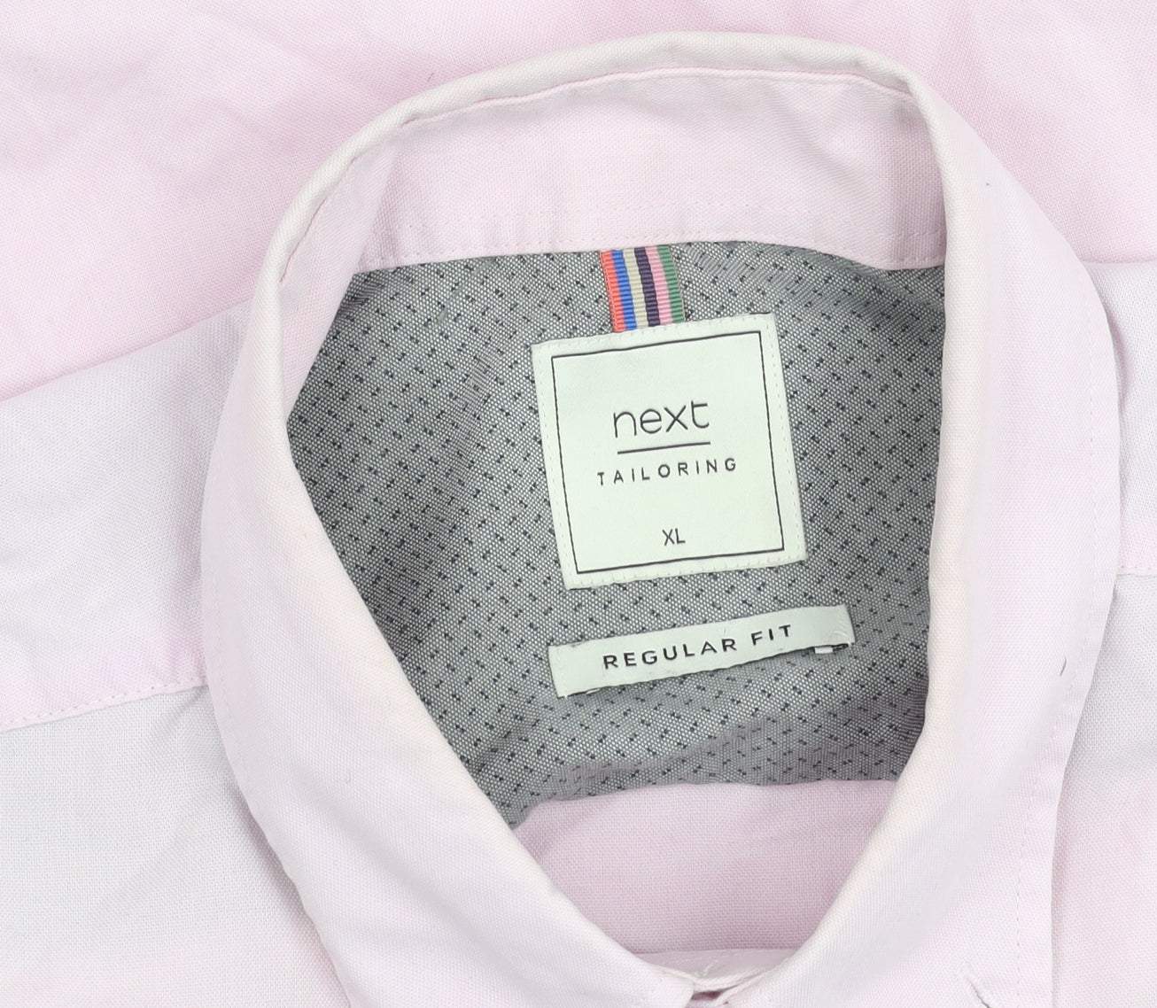 Next Men's Pink Regular Fit Short Sleeve Shirt XL