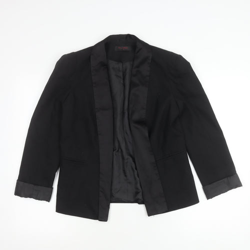 Miss Selfridge Women's Black Blazer Size 10 - Lined, Shawl Lapel