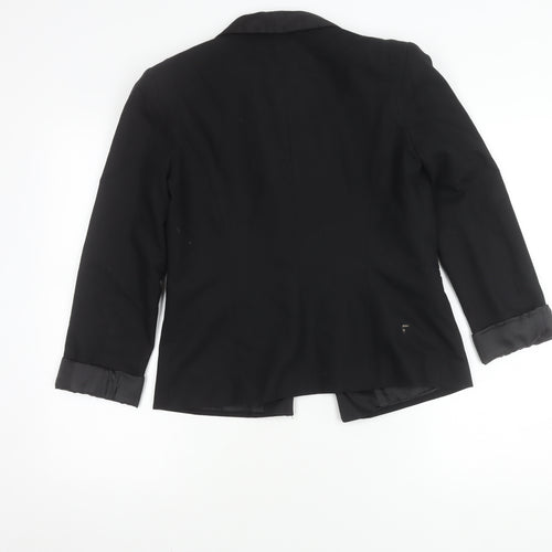 Miss Selfridge Women's Black Blazer Size 10 - Lined, Shawl Lapel