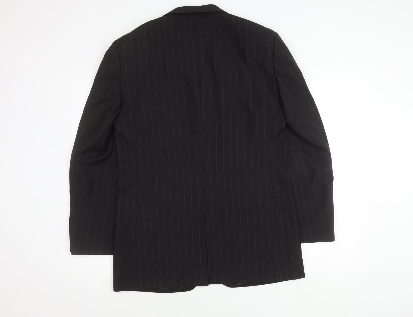 Milan Collection Men's Black Striped Suit Jacket 38