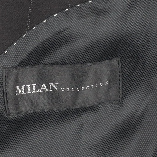 Milan Collection Men's Black Striped Suit Jacket 38