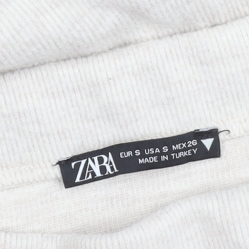 Zara Women's Ivory Pencil Skirt, Size 10, Polyester Cotton