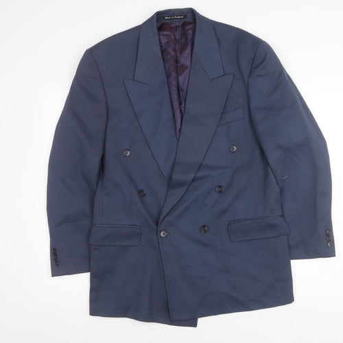Corman Men's Blue Double-Breasted Blazer 38
