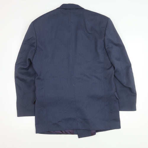 Corman Men's Blue Double-Breasted Blazer 38