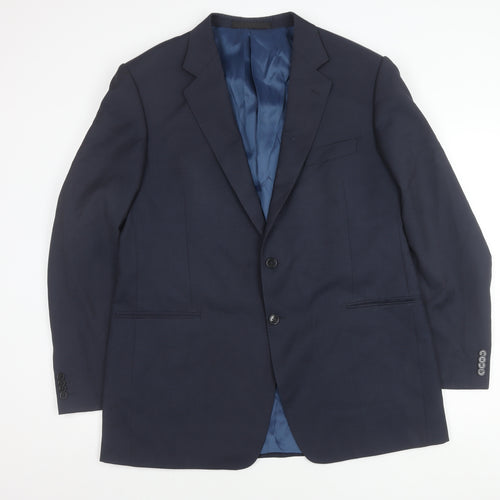 Marks and Spencer Men's Blue Wool Suit Jacket 44L