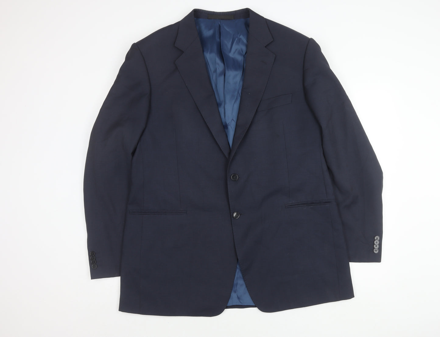 Marks and Spencer Men's Blue Wool Suit Jacket 44L