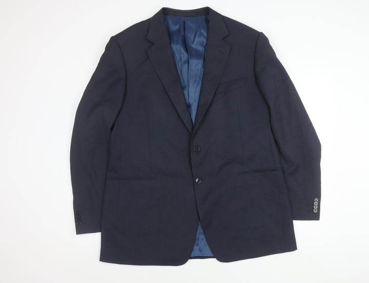Marks and Spencer Men's Blue Wool Suit Jacket 44L
