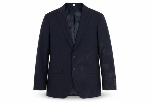 Front view of Marks & Spencer Men's Blue XL Blazer, Polyester Blend