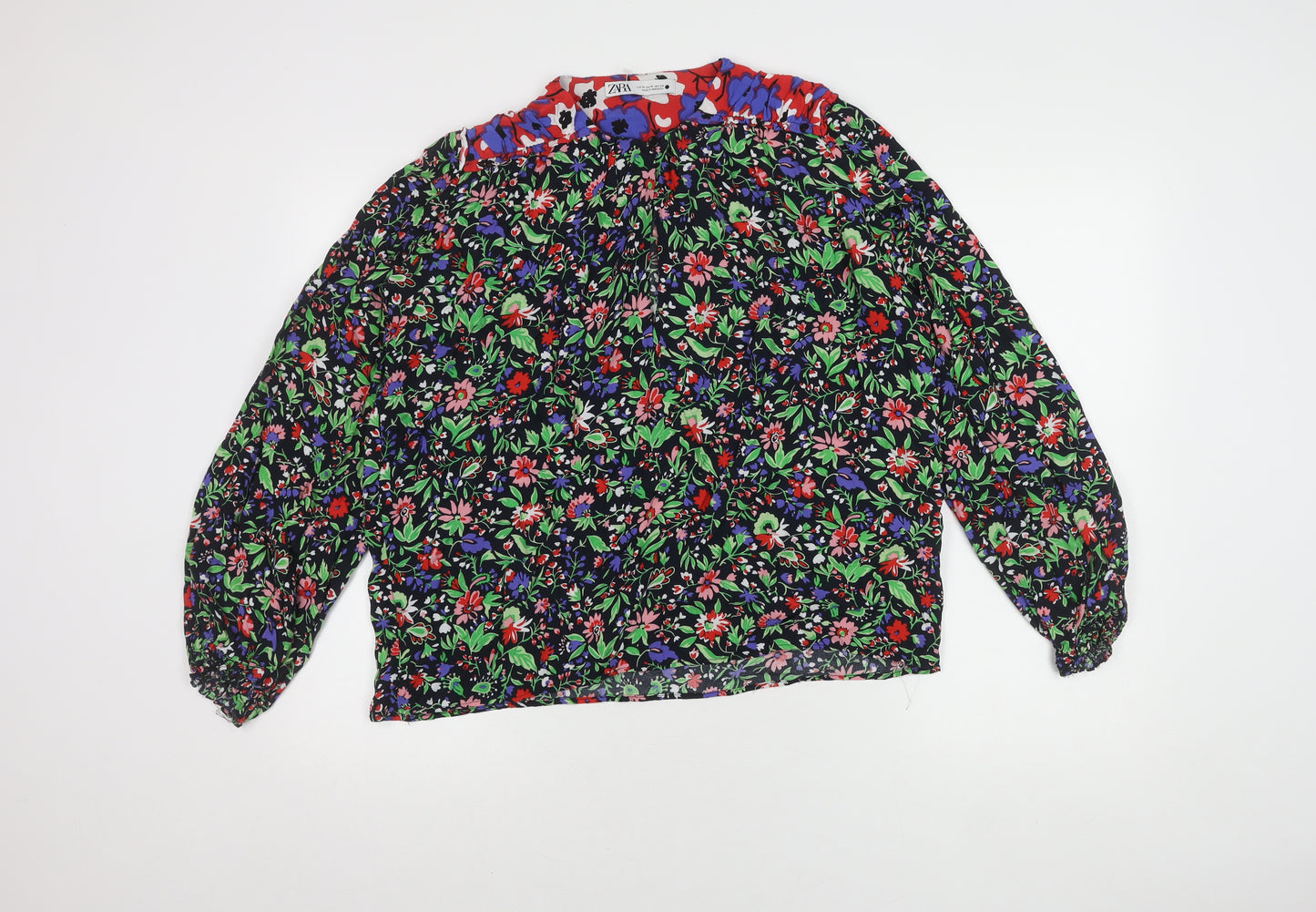 Zara Women's Multicoloured Floral Blouse Size 12