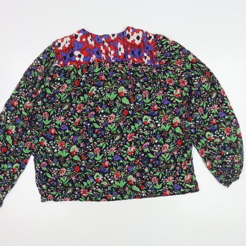 Zara Women's Multicoloured Floral Blouse Size 12