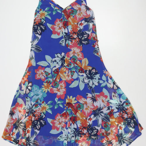 M&Co Women's Multicoloured Strappy Floral Dress Size 12