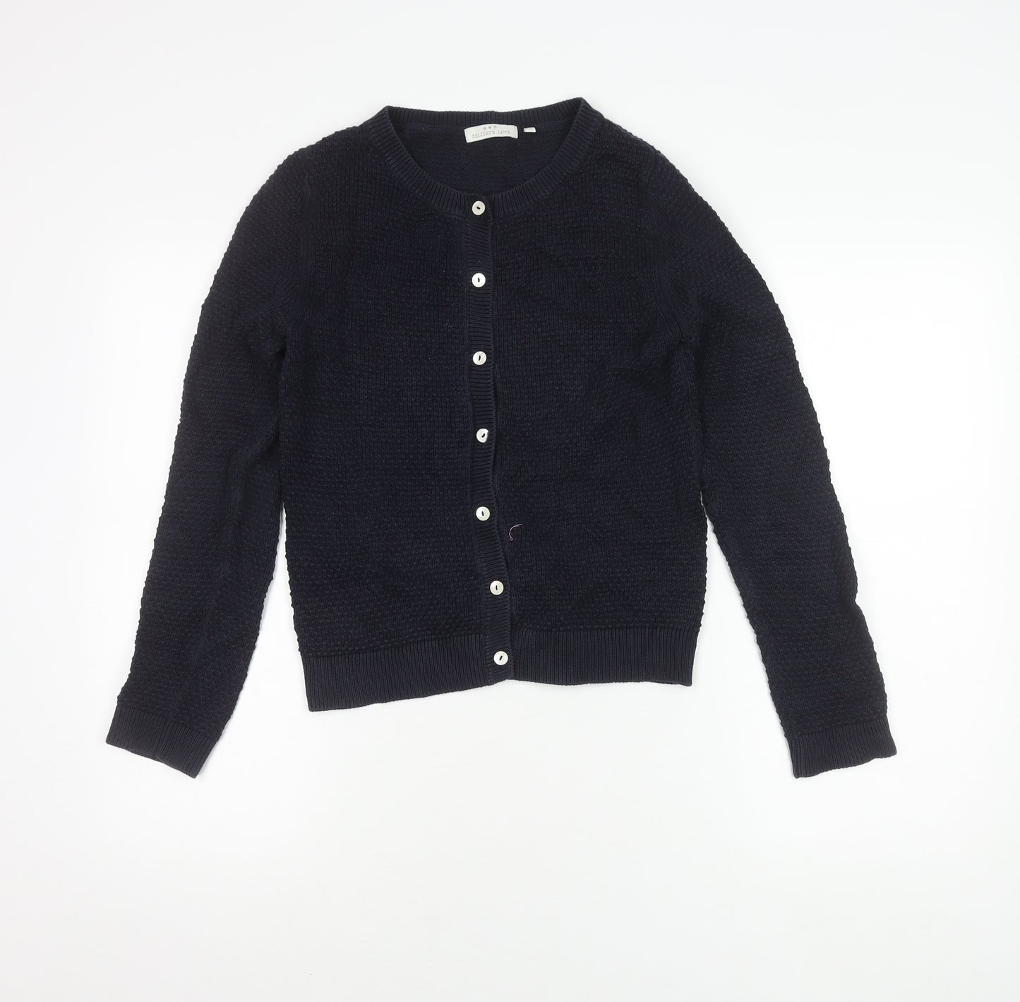 Delicate Love Women's Black Cardigan, M, Cotton Knit