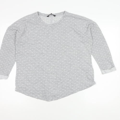 Debenhams Women's Grey Polka Dot Pullover Jumper Size 14
