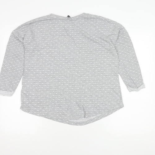 Debenhams Women's Grey Polka Dot Pullover Jumper Size 14