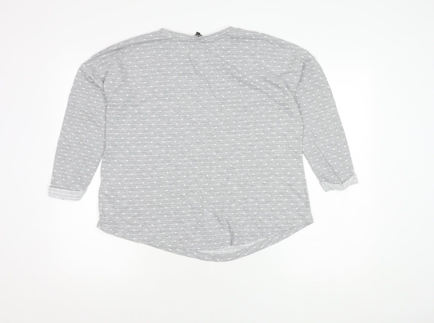 Debenhams Women's Grey Polka Dot Pullover Jumper Size 14