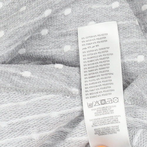 Debenhams Women's Grey Polka Dot Pullover Jumper Size 14