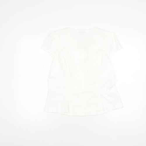 Marks and Spencer Women's White Blouse, Size 16