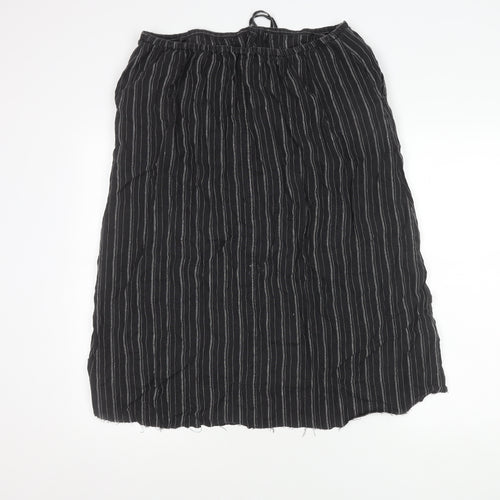 EAST Women's Black Size 18 Striped Pencil Skirt
