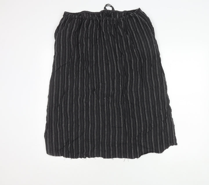 EAST Women's Black Size 18 Striped Pencil Skirt