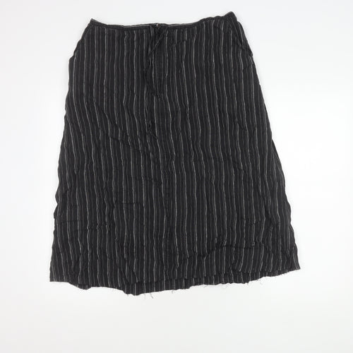 EAST Women's Black Size 18 Striped Pencil Skirt
