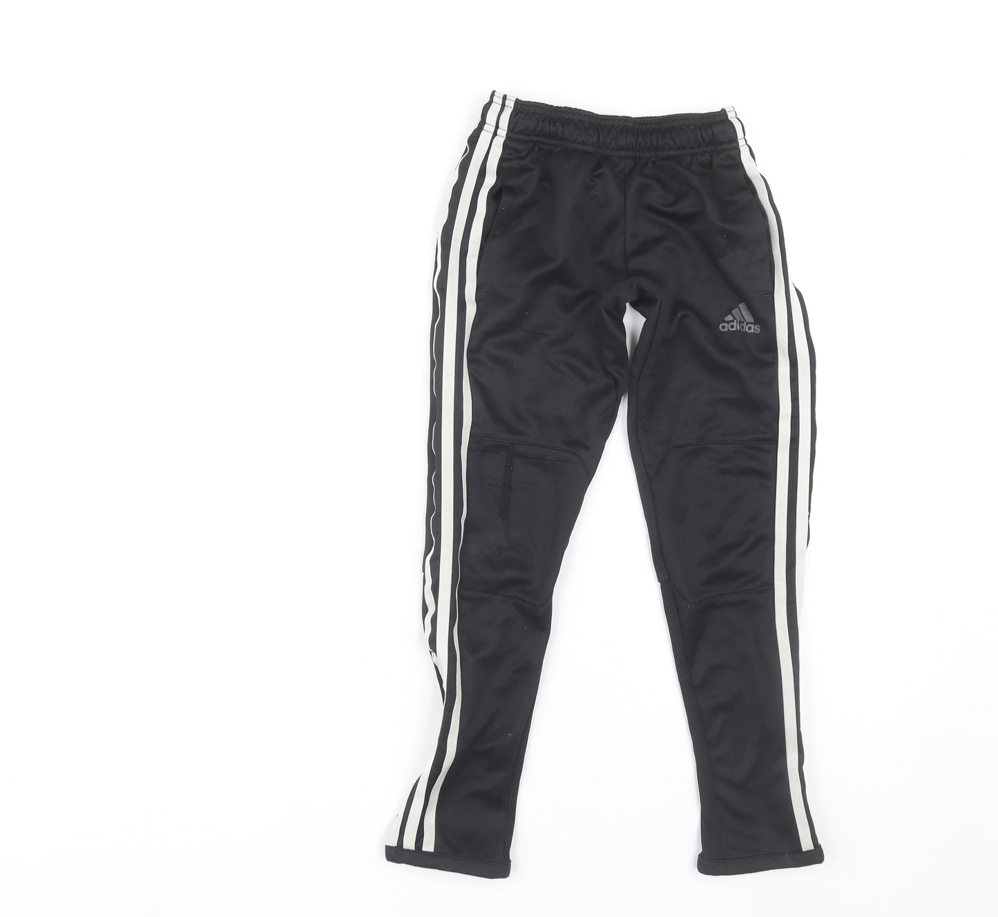 Adidas Boys Black Jogger Trousers - Size 7 Years