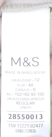 Marks and Spencer Beige Women's Trousers Size 12