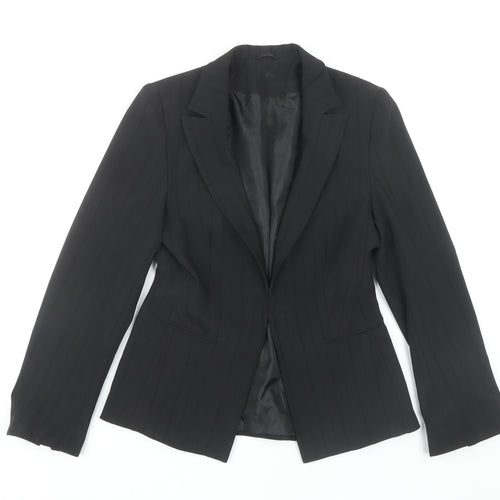 Bay Women's Black Blazer, Size 10, Pinstripe Suit Jacket