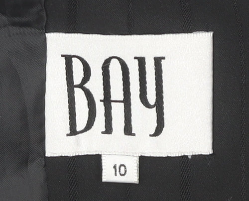 Bay Women's Black Blazer, Size 10, Pinstripe Suit Jacket