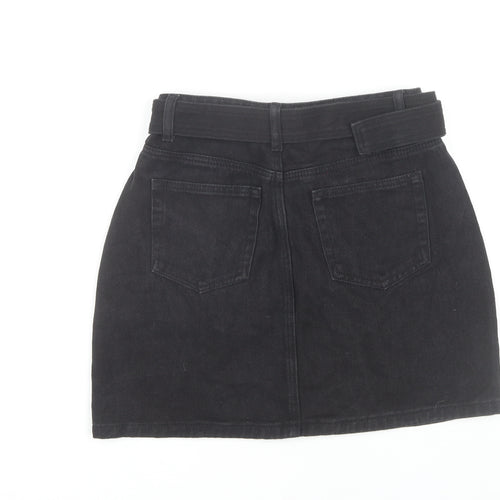PrettyLittleThing Women's Black Denim Skirt, UK 10
