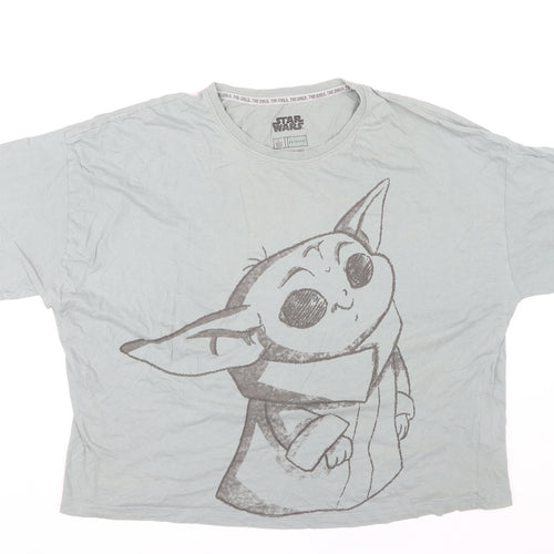 Primark Star Wars Women's Grey T-Shirt L