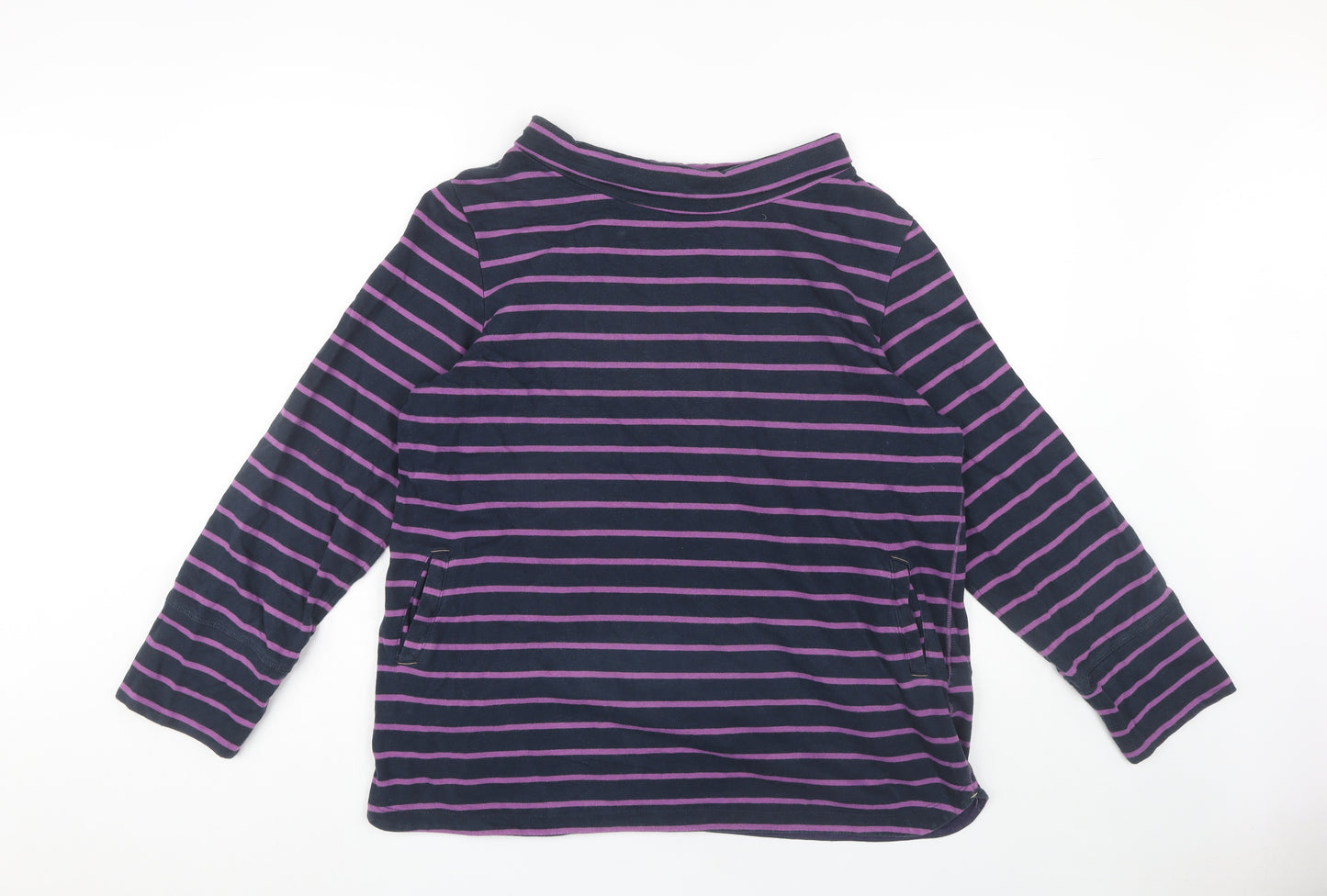 White Stuff Women's Purple Striped Top Size 18
