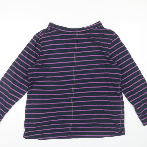 White Stuff Women's Purple Striped Top Size 18