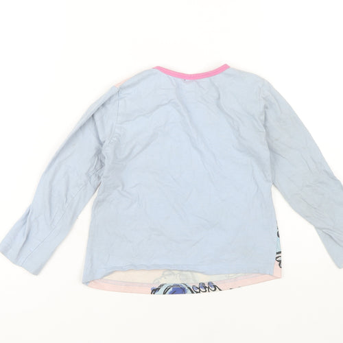 Disney Girls Stitch T-Shirt 5-6 Years Pink Blue Pullover