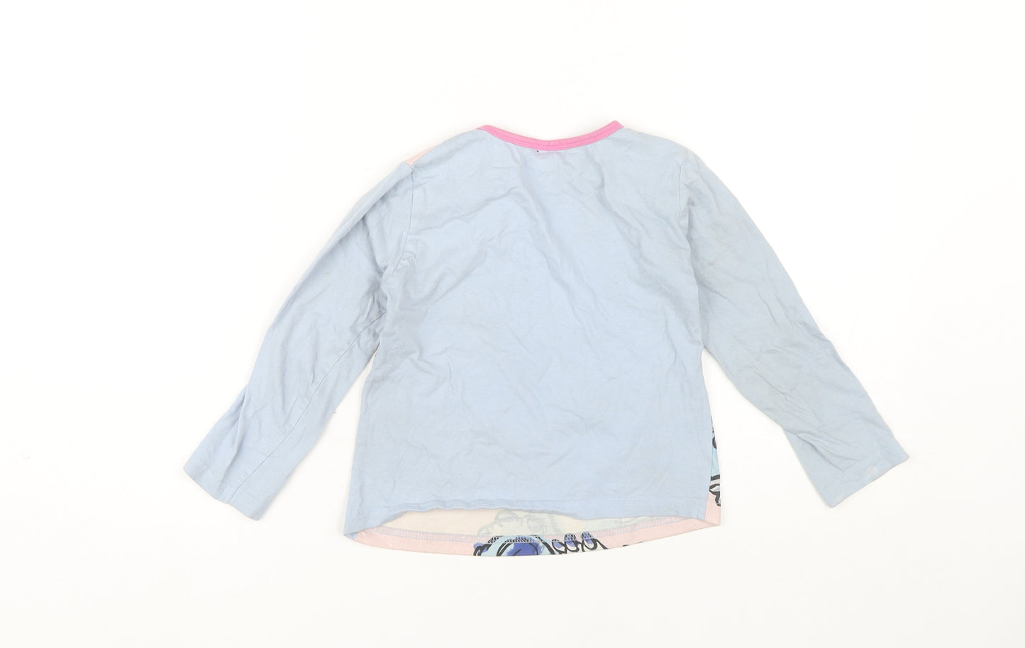 Disney Girls Stitch T-Shirt 5-6 Years Pink Blue Pullover