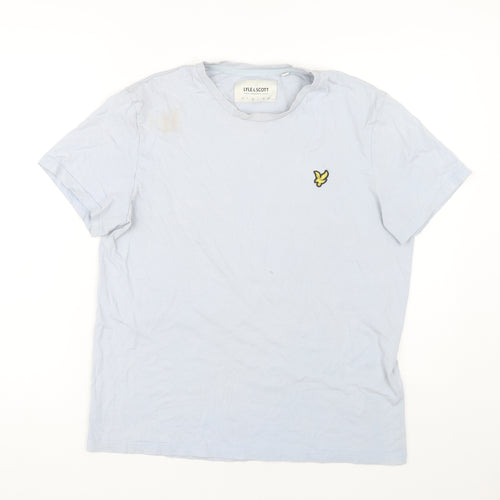 Lyle & Scott Men's Blue M Logo Organic T-Shirt