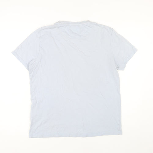 Lyle & Scott Men's Blue M Logo Organic T-Shirt