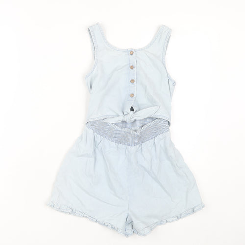Next Girls Blue Playsuit, 6 Years, Sleeveless, Button Closure