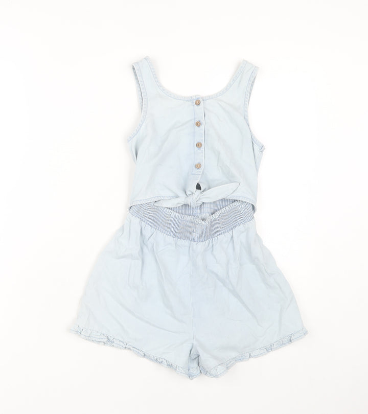 Next Girls Blue Playsuit, 6 Years, Sleeveless, Button Closure