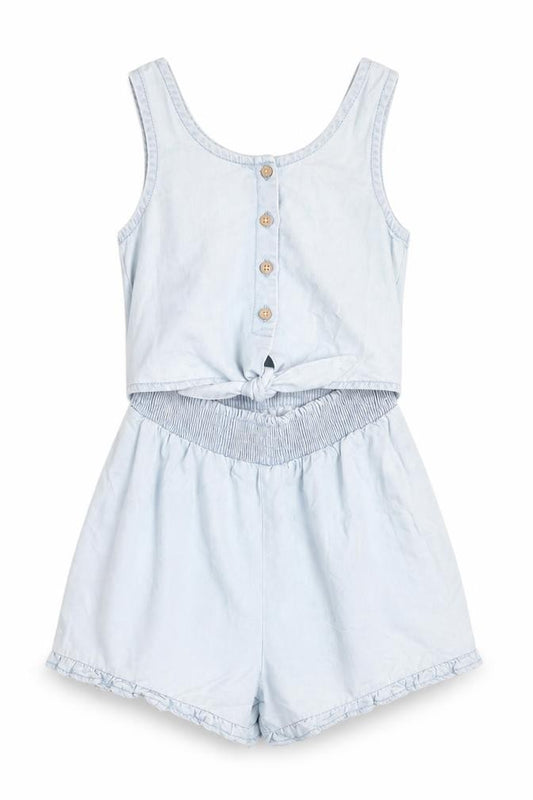Next Girls Blue Playsuit, 6 Years, Sleeveless, Button Closure