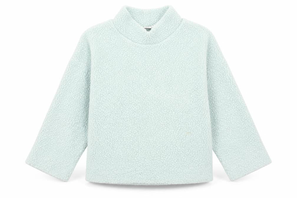 Front view of Gap Women's Blue Relaxed Fleece Sweatshirt S