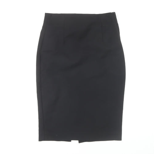 Zara Women Black Pencil Skirt Size 5 Cotton Blend